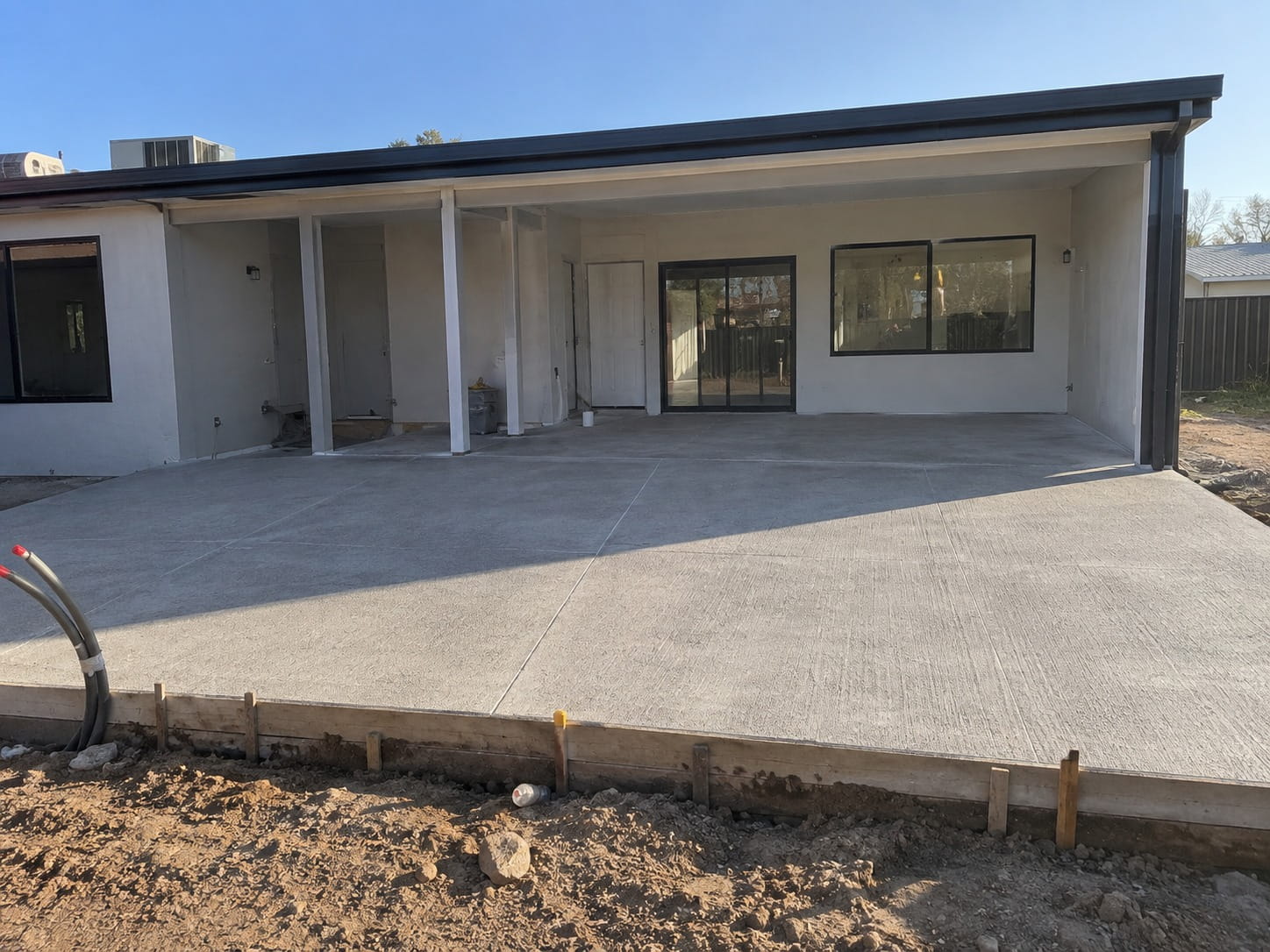Concrete patio at a Tucson home