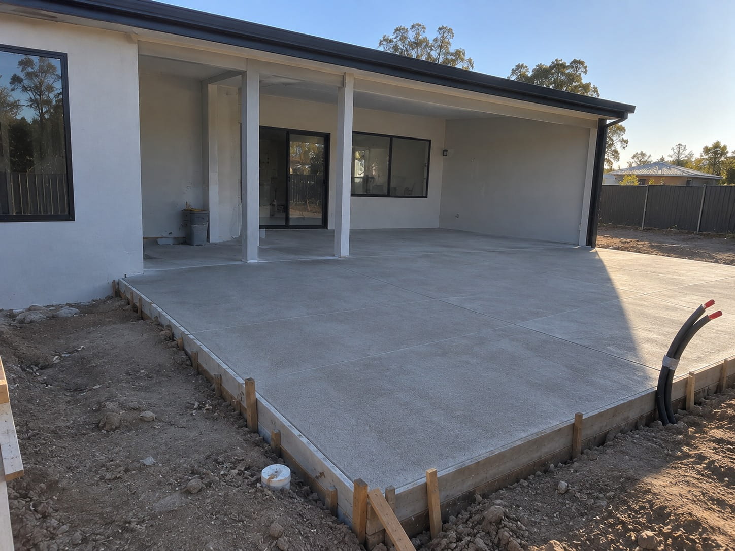 Concrete slab poured at a Tucson site