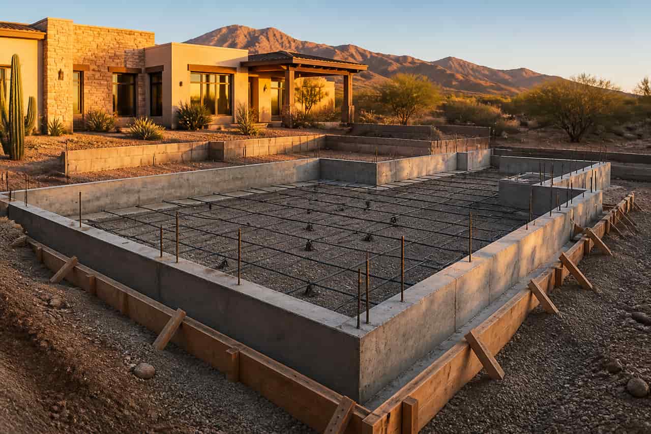 Foundation installation for a new Tucson home